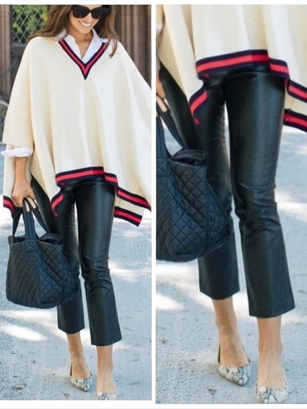 Tuckernuck Kick Flare Cropped Faux Leather Pants Women's Medium Effortless Metro